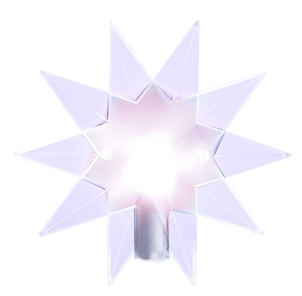 La cima dell'albero "Top Star Clear", illuminata Immagine del prodotto 
