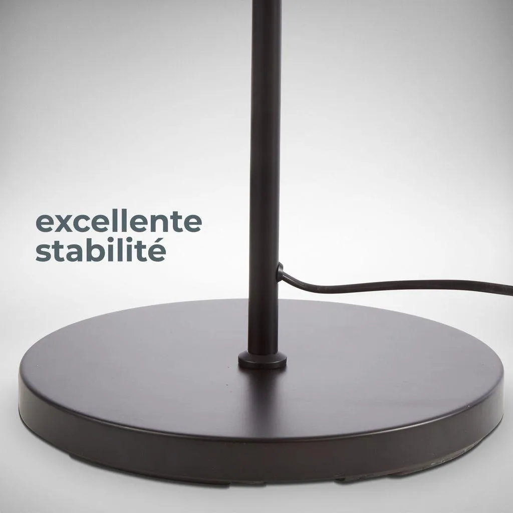 Lampadaire ajustable noir et or pivotant idéal pour coin lecture et salon - 3