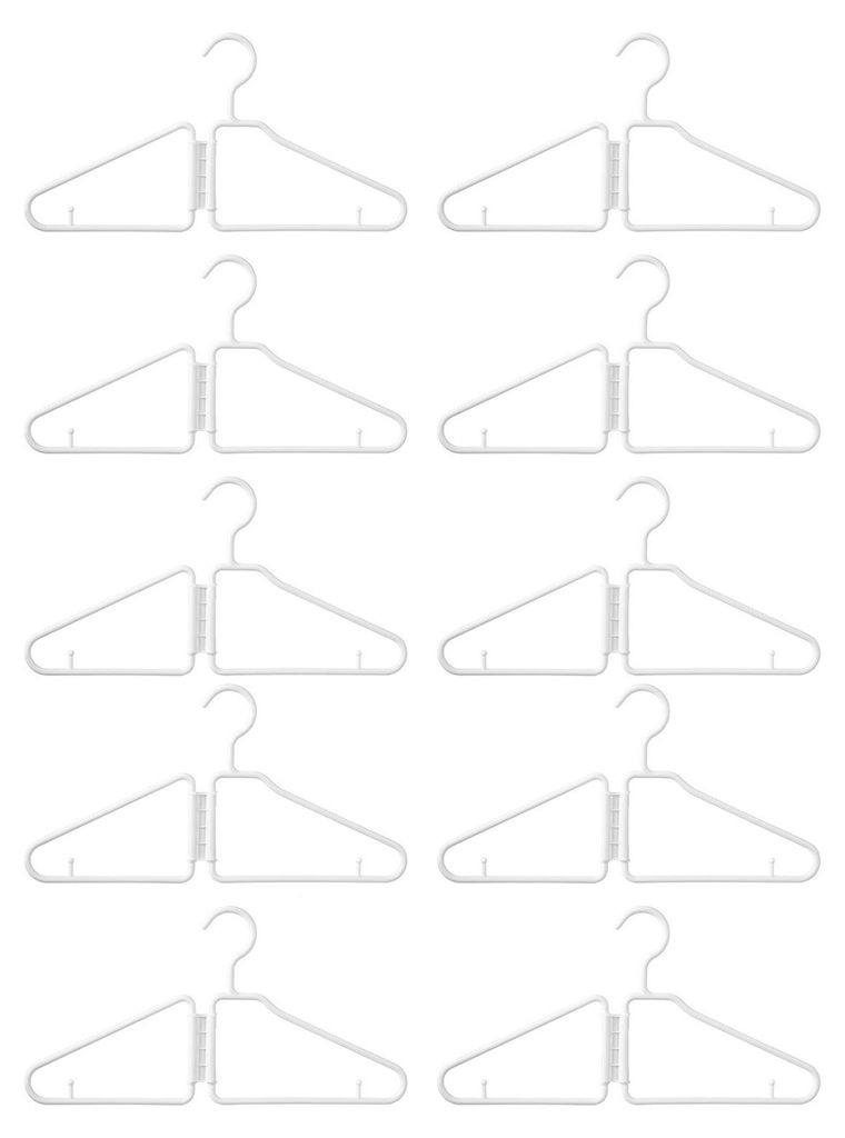 10/20 Stück Kleiderbügel, faltbar, verdickt, robust, belastbar, rutschfest, Schulterdesign, platzsparend, für Kleiderschränke