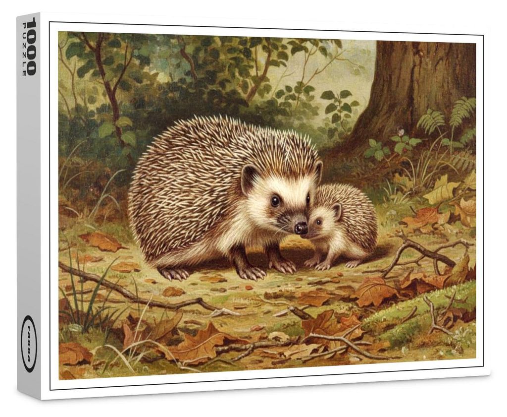 raxxa Premium-Puzzle "Igel mit Jungtier", 1000 Teile
