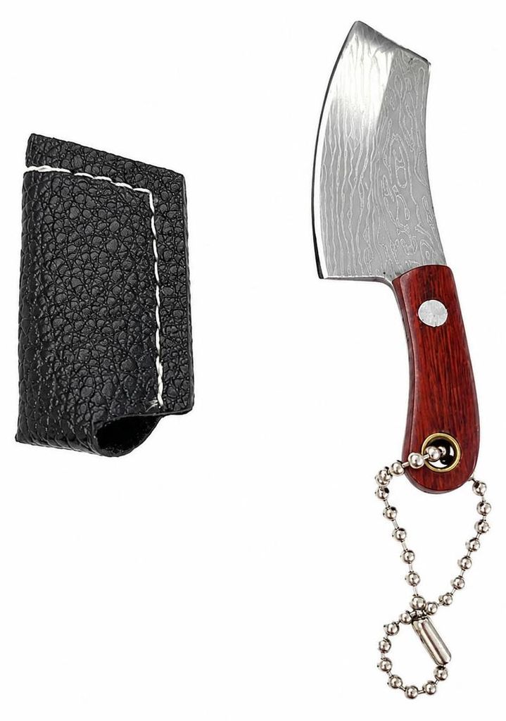 INF Portachiavi con coltello a lama damascata - Mini Immagine del prodotto 