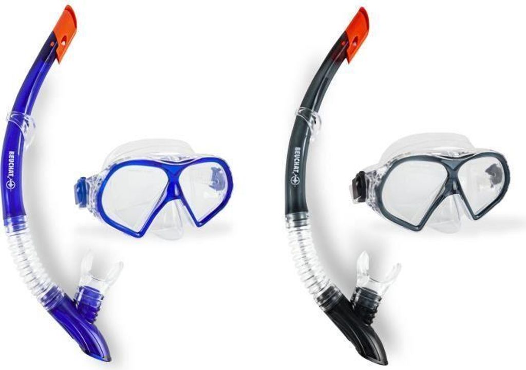 Tauchmasken Schnorchel Set, BEUCHAT Stream Adulte, Silikon, Schwarz, Unisex, Tauchen