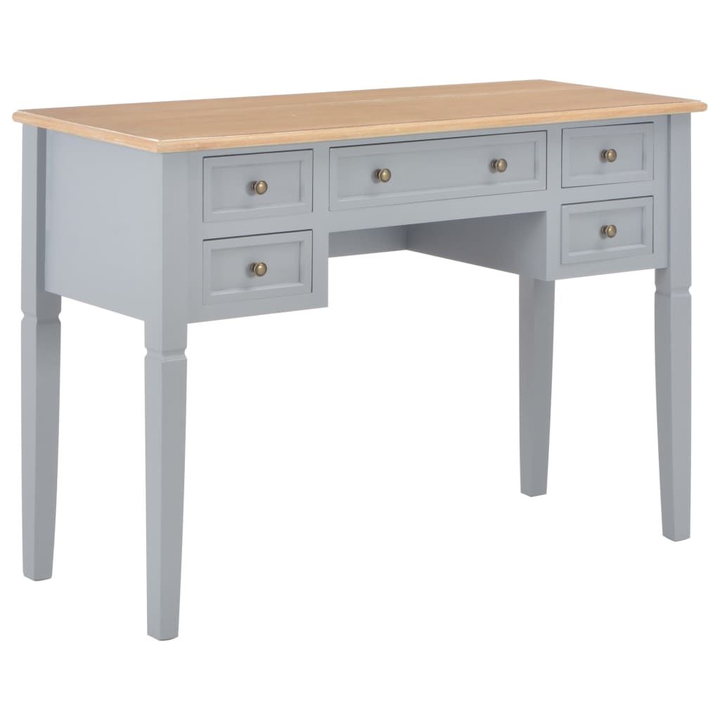 Scrivania grigia 109,5 x 45 x 77,5 cm Legno Immagine del prodotto 