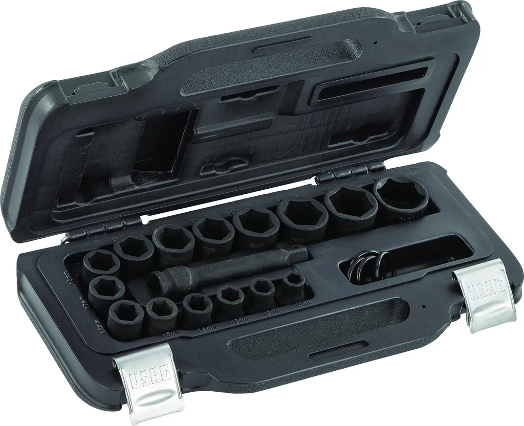 USAG 235 1/2 M/C16 Coffret de 15 douilles hexagonales avec boîte modulaire
