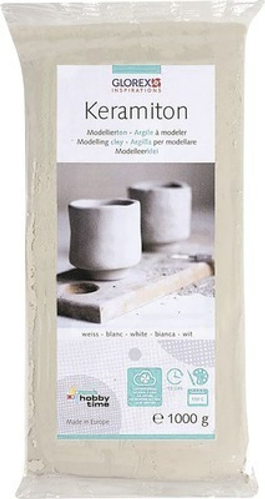 Keramiton, biała glina modelarska 1000 g Zdjęcie produktu 