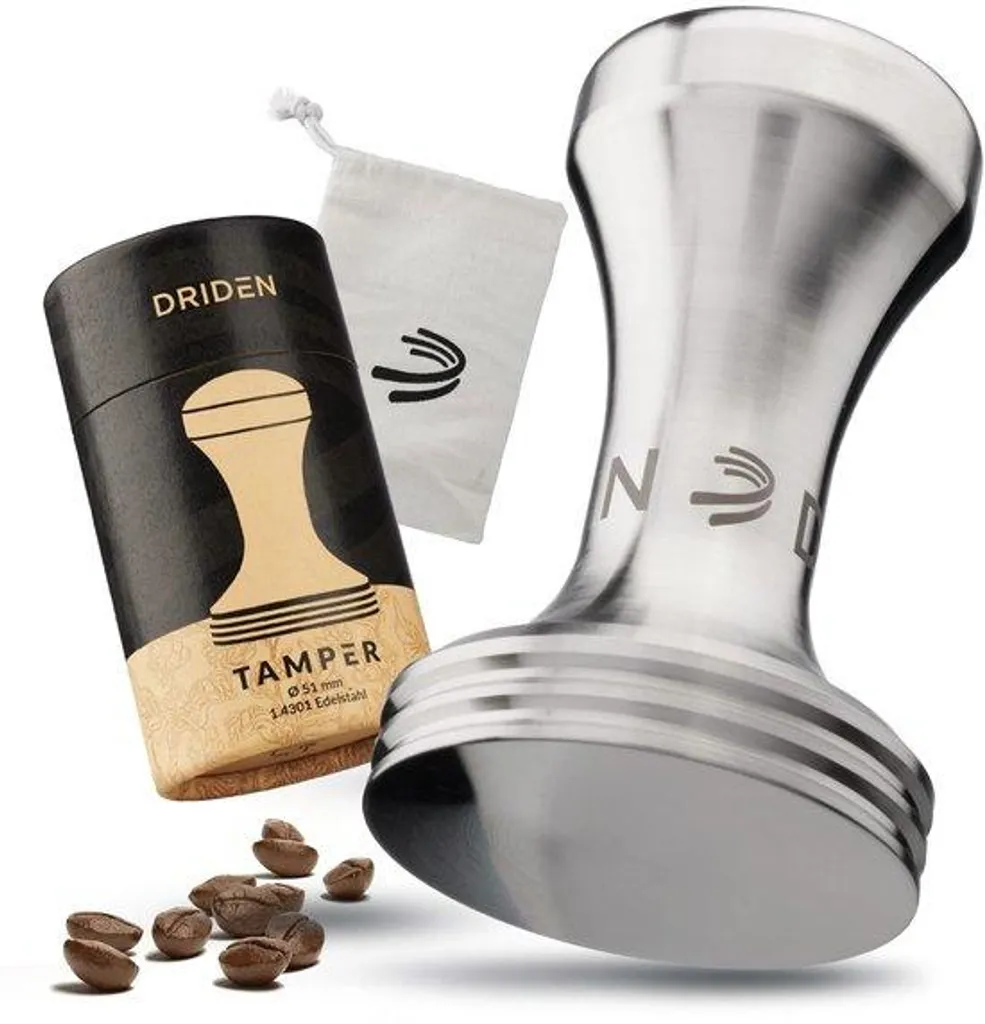 Tasseur à espresso 51 mm en inox pour éviter un café acide ou amer