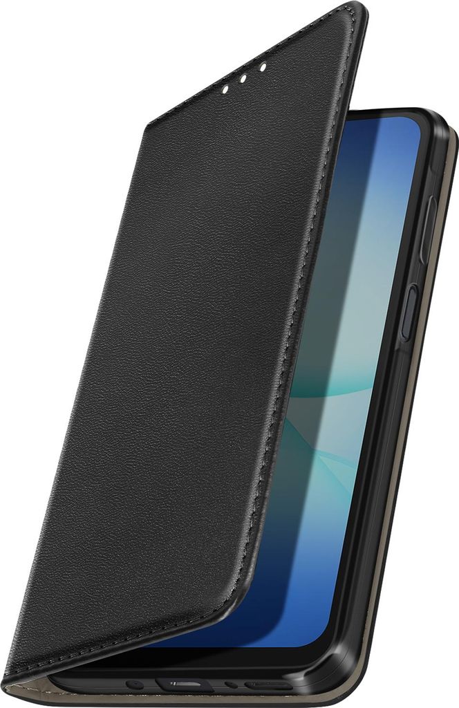 Avizar, Klapp Etui Galaxy A17 Magnetisch Mit Kartenfach und Stand, Schwarz