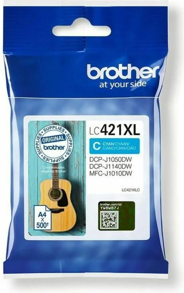 Inchiostro Brother LC421XLC Ciano | Colori Brillanti e Duraturi