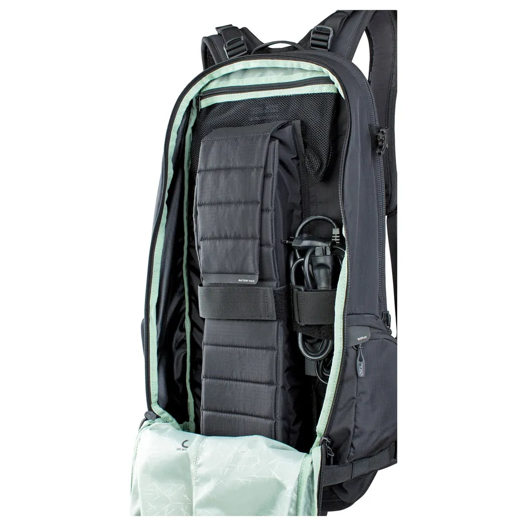 EVOC FR Trail E-Ride 20L – Sac à Dos Protecteur Pour VTT Électrique, Compartiment Batterie, Dorsale LITESHIELD Anti-Choc CE