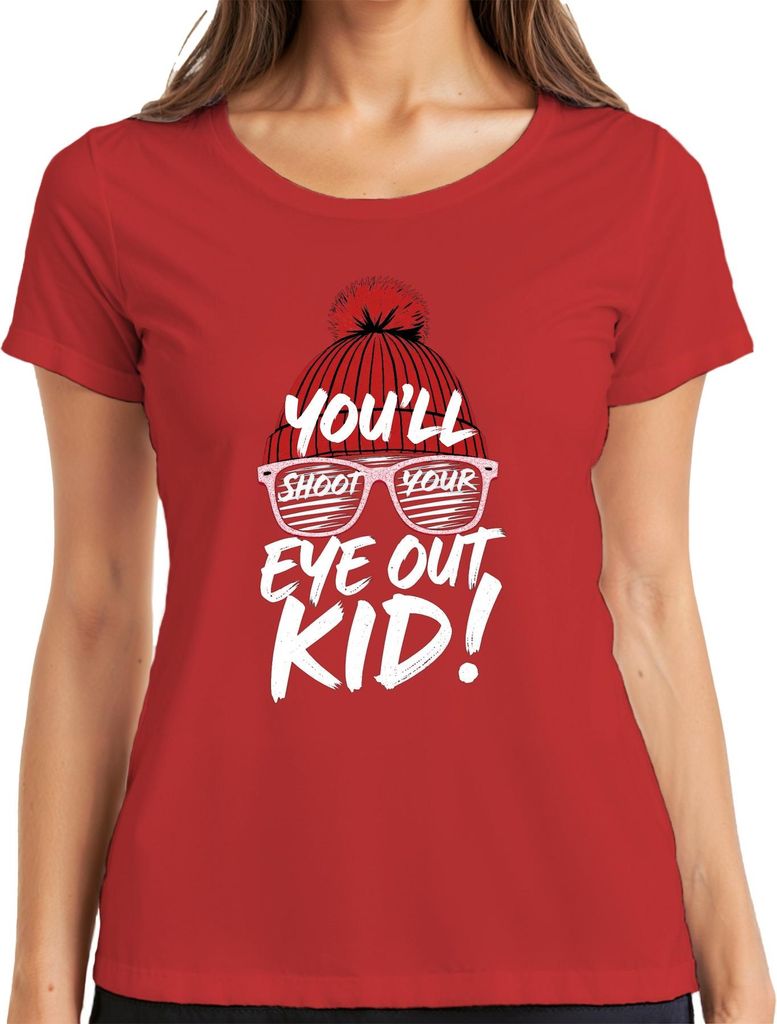 You'll shoot your eye out Kid Kultfilm Weihnachten Mütze Retro Damen T-Shirt, Rot, S