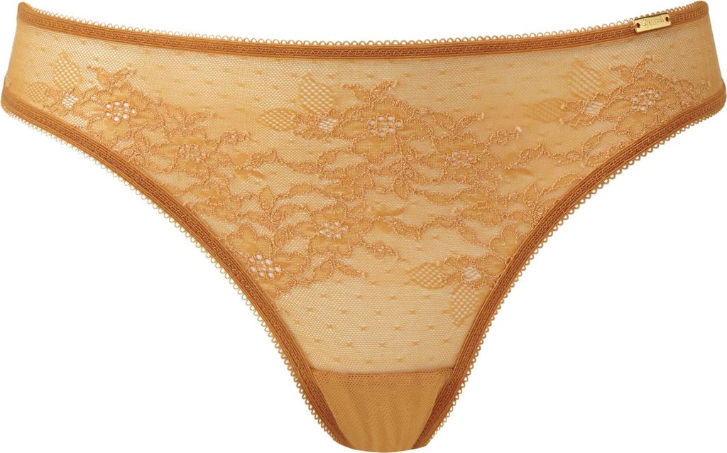 Gossard Glossies Lace Slip Spiced Honey XL