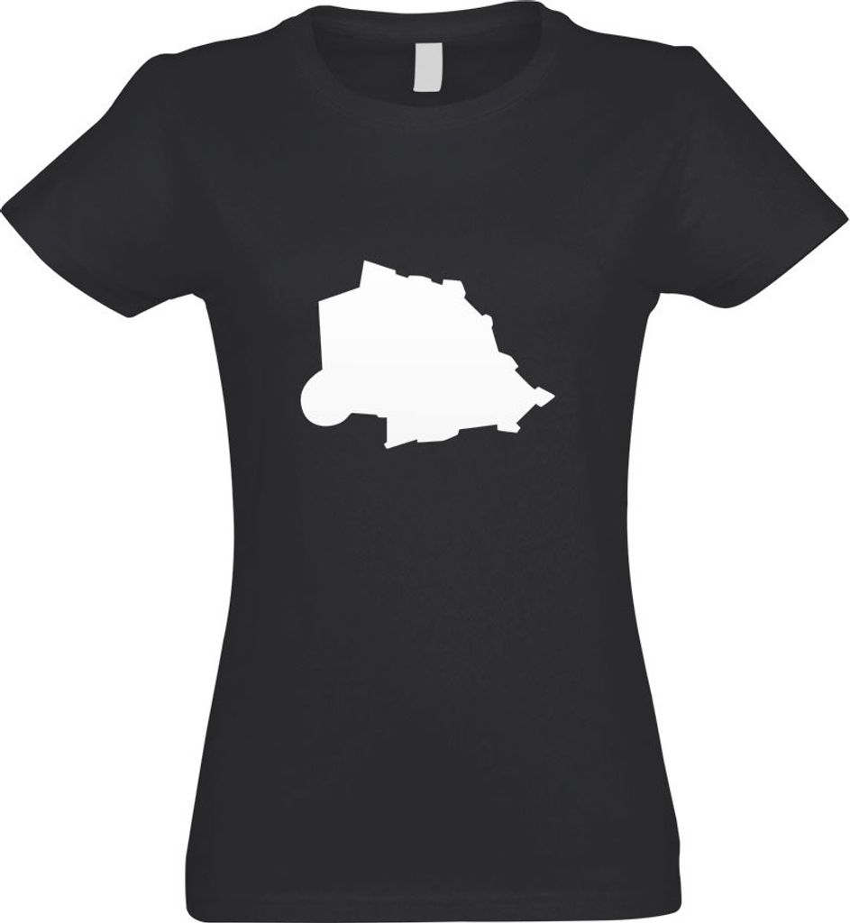 Kiwistar - T-Shirt tailliert - Damen - Graphit - Vatikanstadt Umriss Kontur - mit Motiv Bedruckt - Funshirt Design - Sport - Freizeit - Damen - XXL