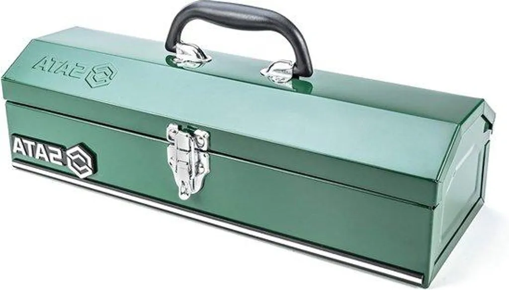 Boîte à outils métal 16 pouces avec fermeture sécurisée par cadenas