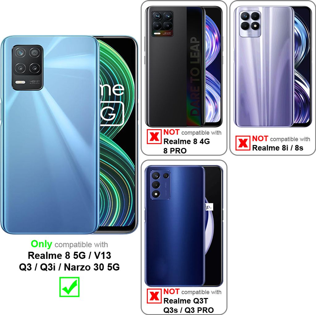 Cadorabo Custodia compatibile con Realme 8 5G / V13 / Q3 / Q3i / Narzo