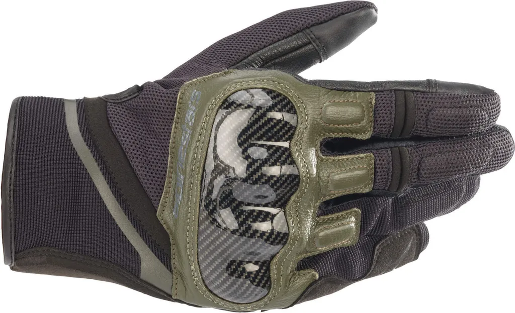 Gants de moto Alpinestars Chrome Noir et Vert Taille S pour Motards