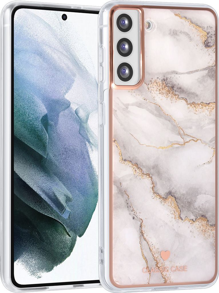 UNIQ Classic Case Samsung Galaxy S21 Plus TPU Back Cover - Marble White