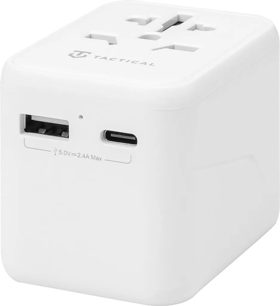 Adaptateur secteur monde Tactical PTP Blanc idéal pour vos vacances