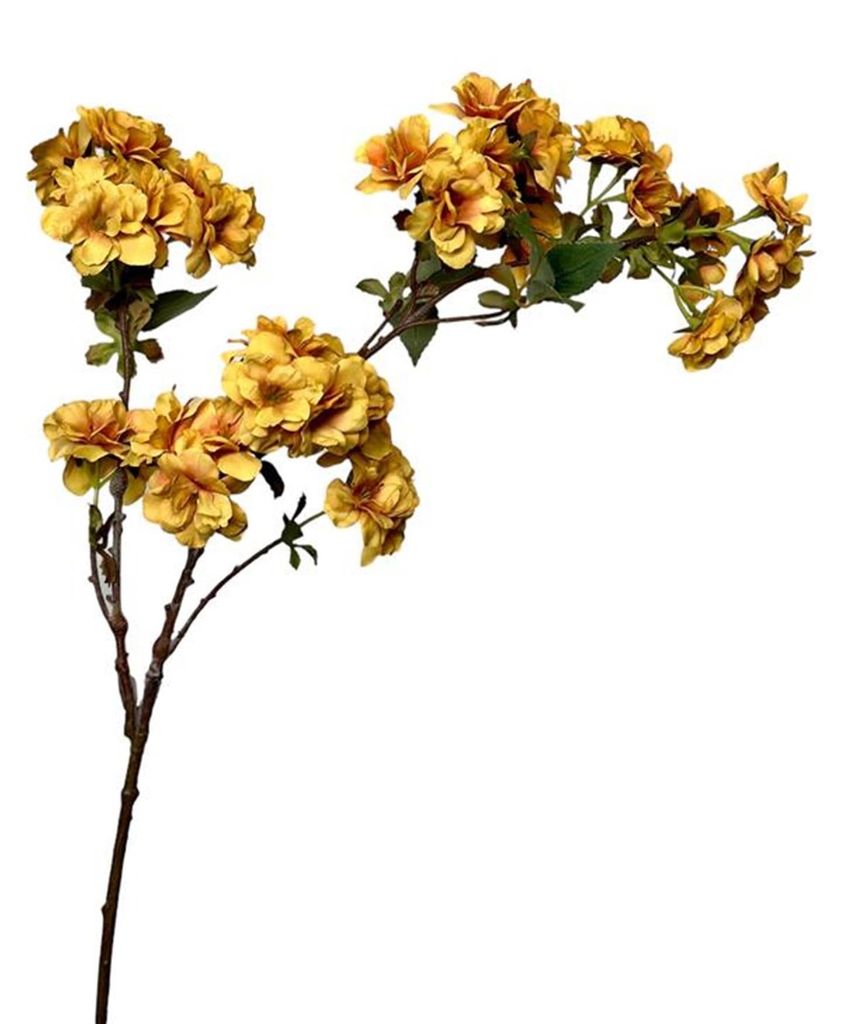 Künstlicher Blütenzweig aus der Roberts-Kollektion, 80 cm, ockergelb