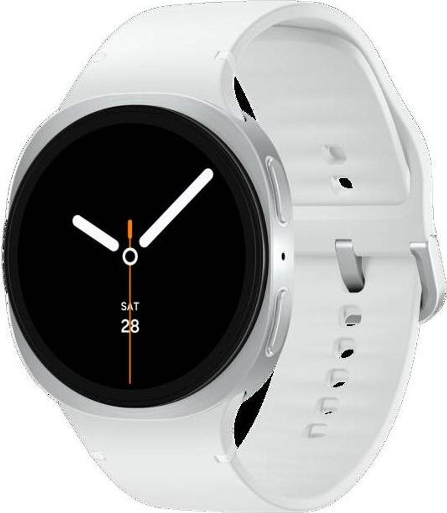 Samsung Galaxy Watch 8 3,3 cm (1,3 Zoll) AMOLED 40 mm Digital 438 x 438 Pixel Touchscreen 4G Silber Wi-Fi GPS (Satellit)