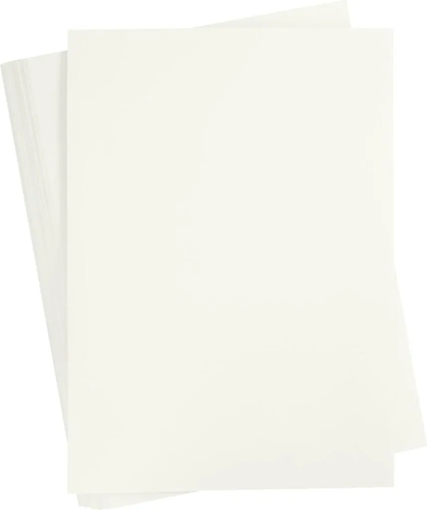 Carton coloré blanc cassé Creativ Company A2 180g - Lot de 100 feuilles