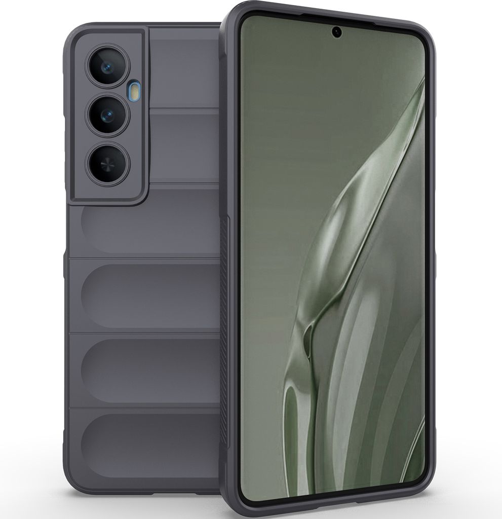 Handyhülle für Realme C65 4G Weich TPU Silikon Stossfest Anti-rutsch Hülle Dunkelgrau