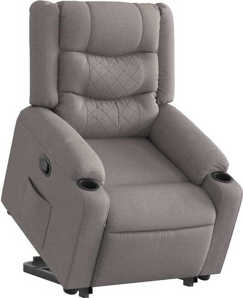 Relaxsessel mit Aufstehhilfe Taupe Stoff