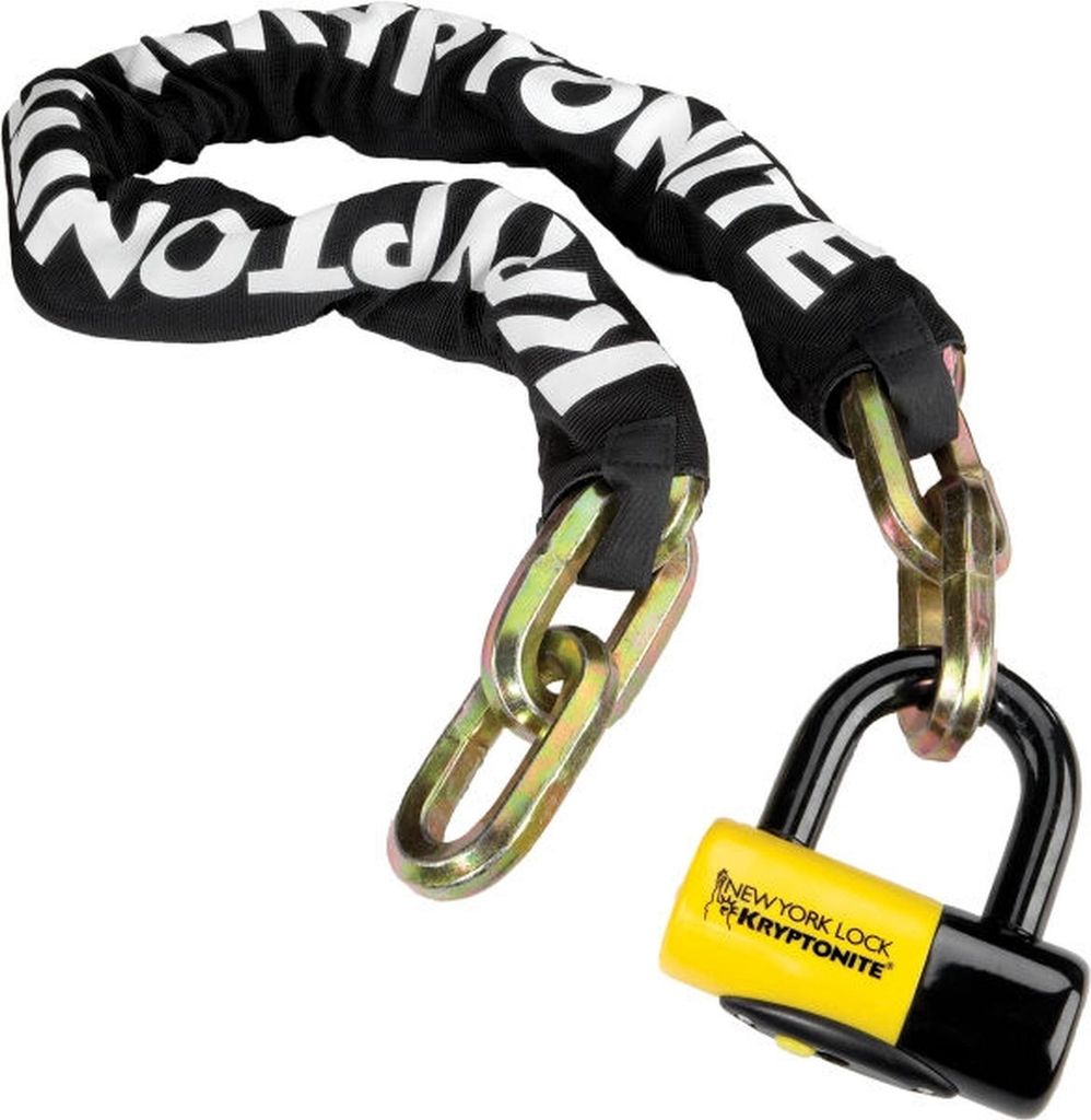 Kryptonite 999485, Kettenschloss, Schwarz, Weiß, Gelb, Produktbild 