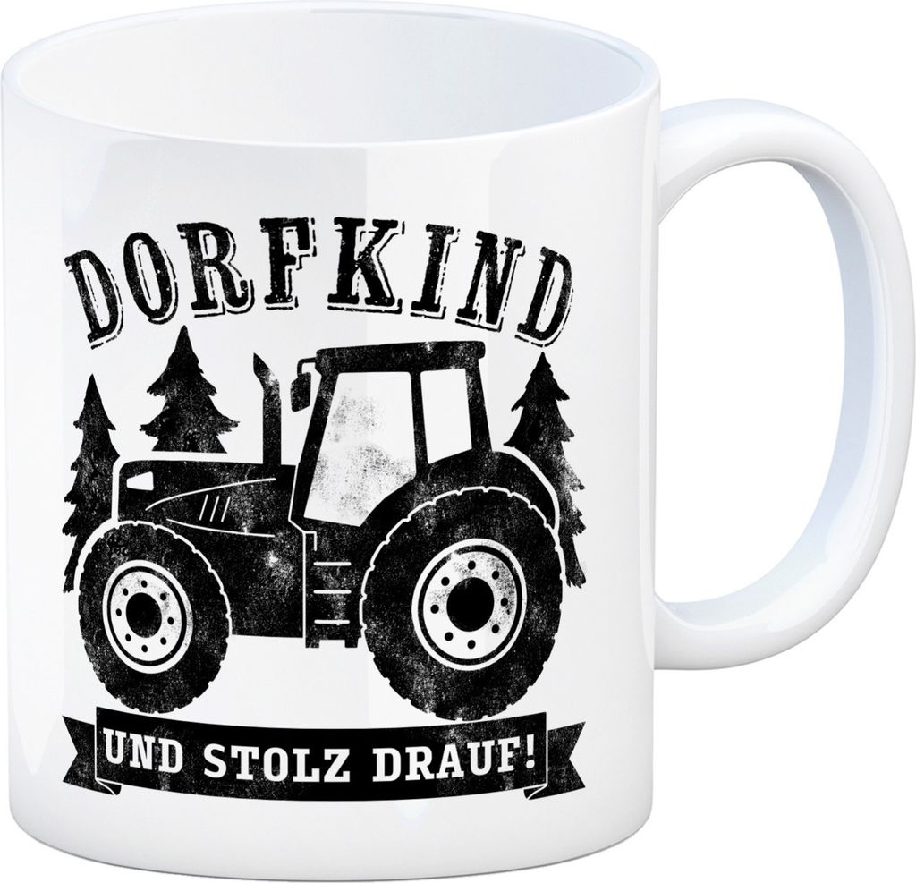 Dorfkind und stolz drauf Trecker Kaffeebecher