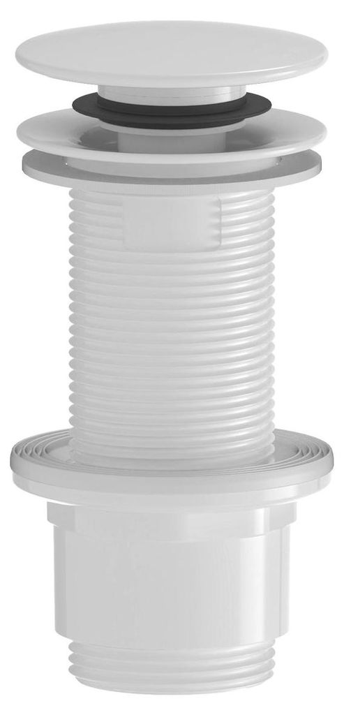 Sapho Waschbecken-Ablaufgarnitur 5/4“, klick-klack, großer Stopfen, 10-80mm, ABS / weiß