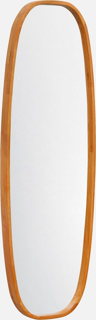 sweeek - Rechteckiger Spiegel aus Heveaholz - Helles Holz Produktbild 