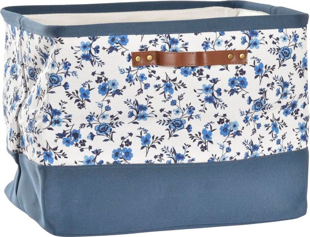 DKD Home Decor Blauer und weißer Korb, of Polyester (40 x 30 x 30 x 30 Zentimeter)