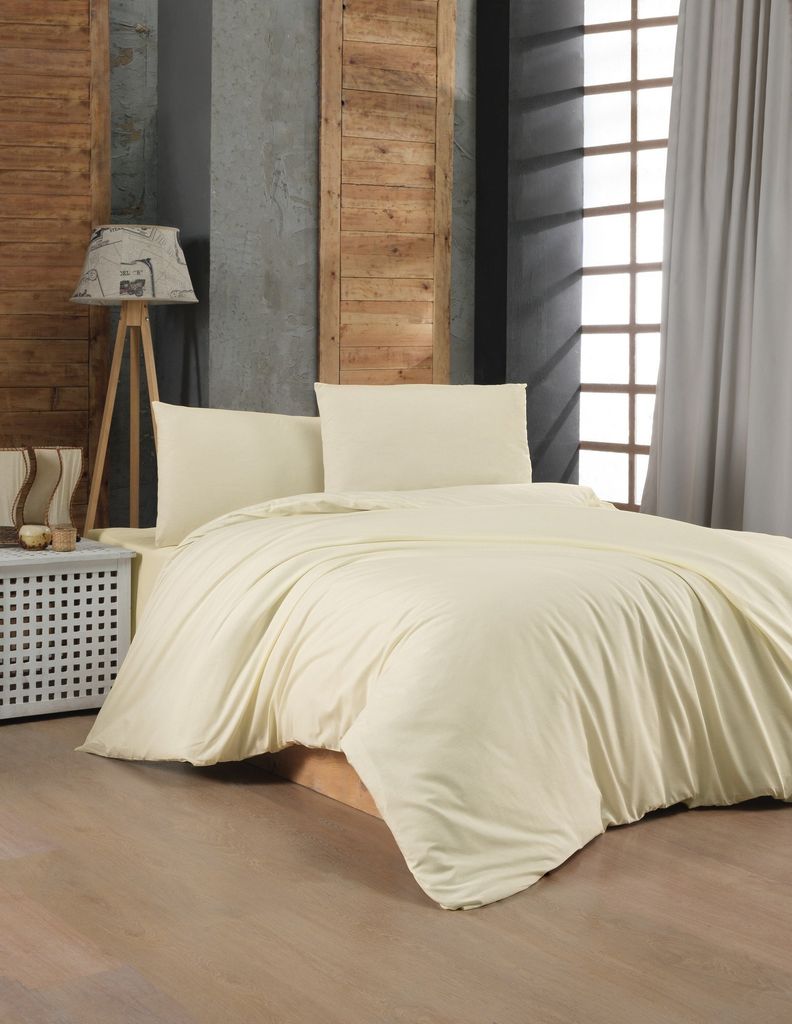 L'Essentiel Linge de Maison, Cream, Ranforce Super King Bettbezug-Set (FR), Creme, 100 % BAUMWOLLE RANFORCE, 260 x 220 cm