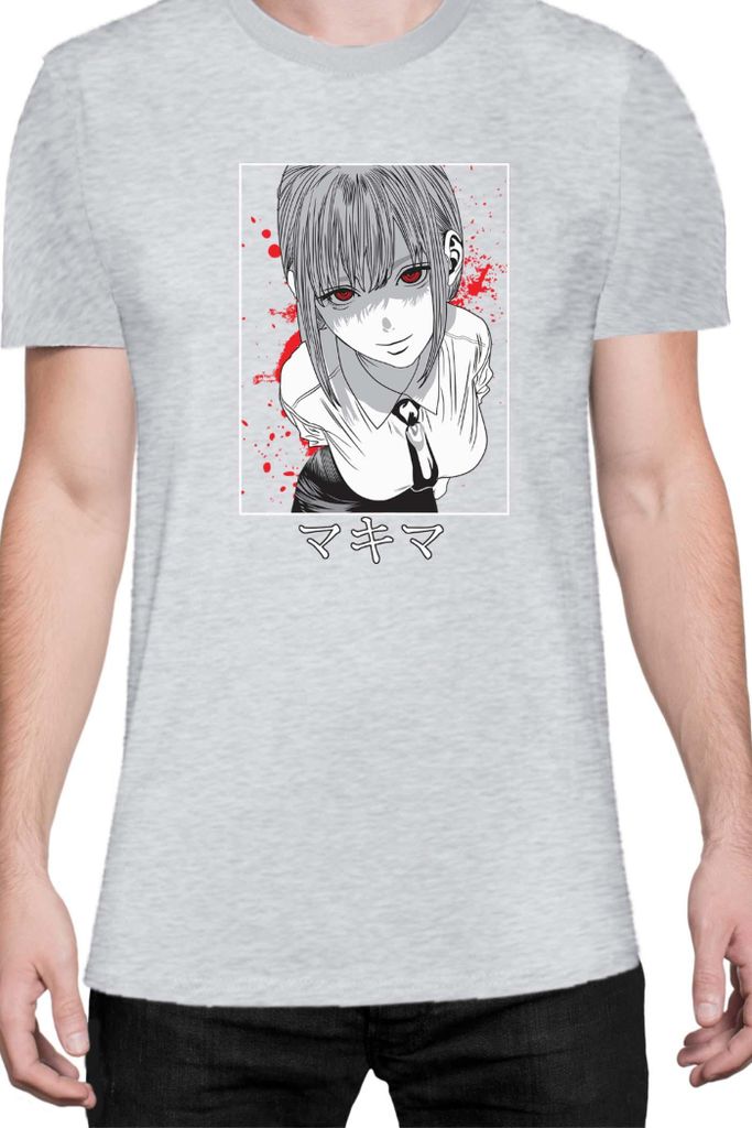 Herren T-Shirt Manga Japan Anime Comics Animation Chainsaw Anime manga Man 10, Man S / Grau