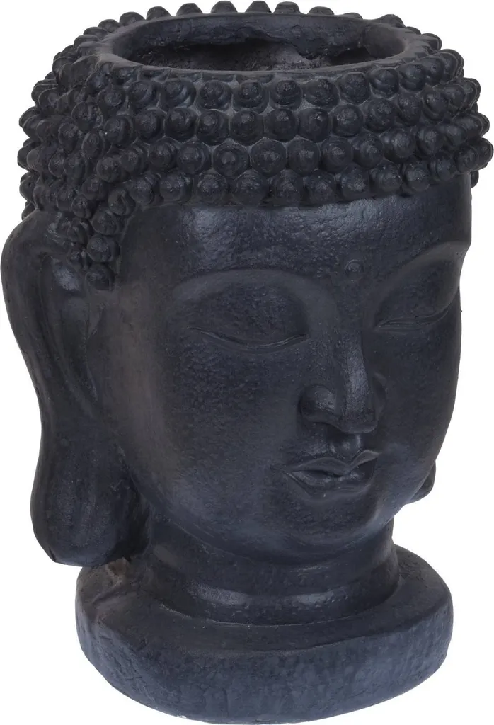 Pot de Fleurs Bouddha Anthracite ProGarden : Déco de Jardin Durable 35cm
