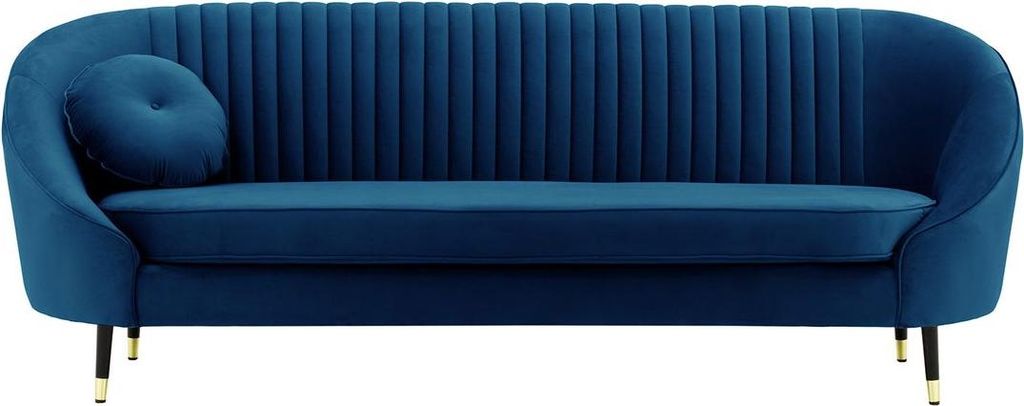 Dreisitzer-Sofa Kooper mit Ziernähten-Velluto 11-brass
