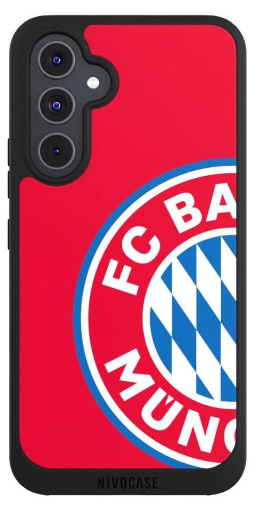 NIVOCASE Handyhülle für Samsung Galaxy A54 5G Hülle NIVOpure Case Schwarz FC Bayern München FCB Offizielles Lizenzprodukt