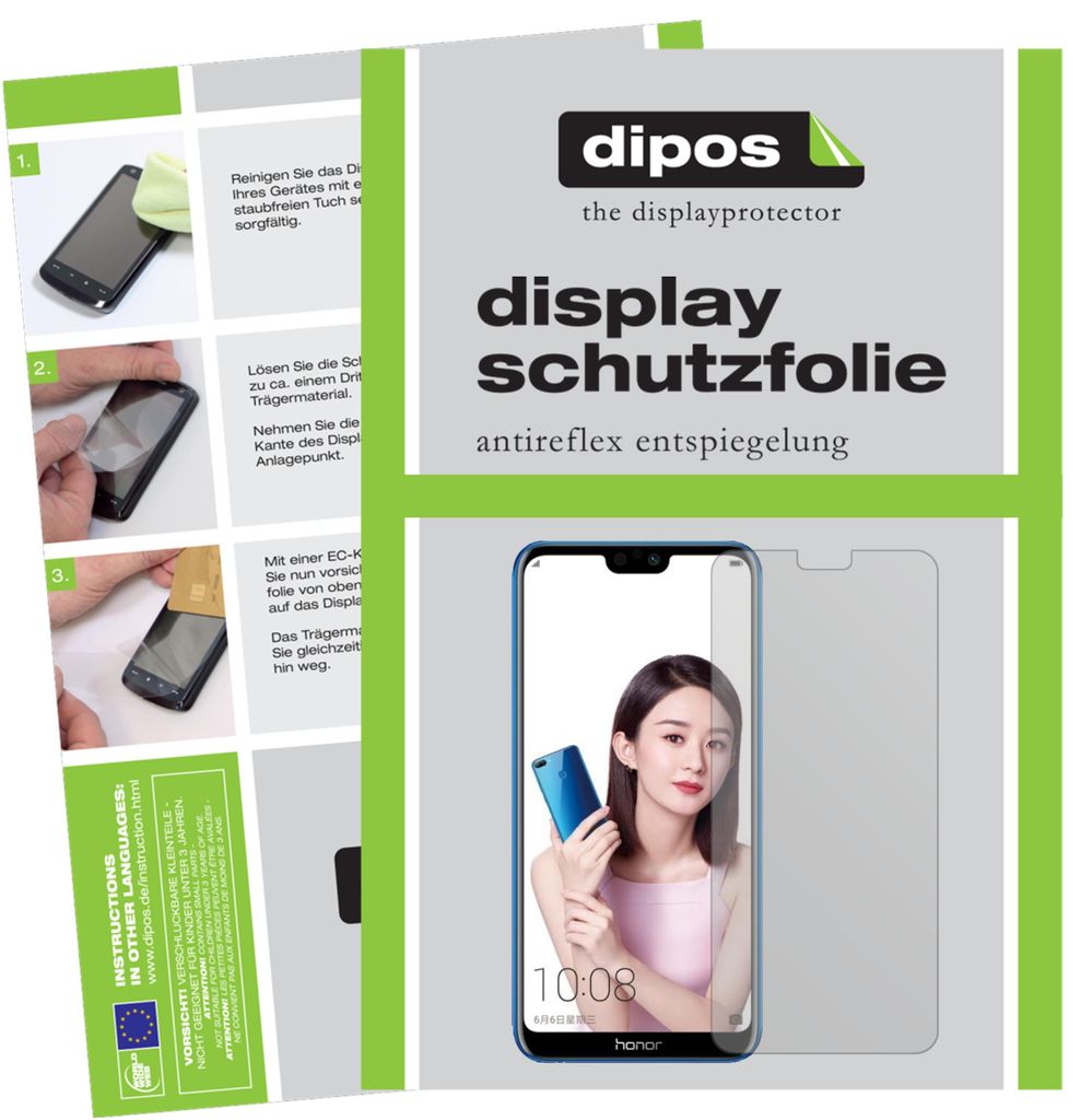 2x Schutzfolie für Honor 9i 2018 matt Displayschutzfolie Folie Display Schutz