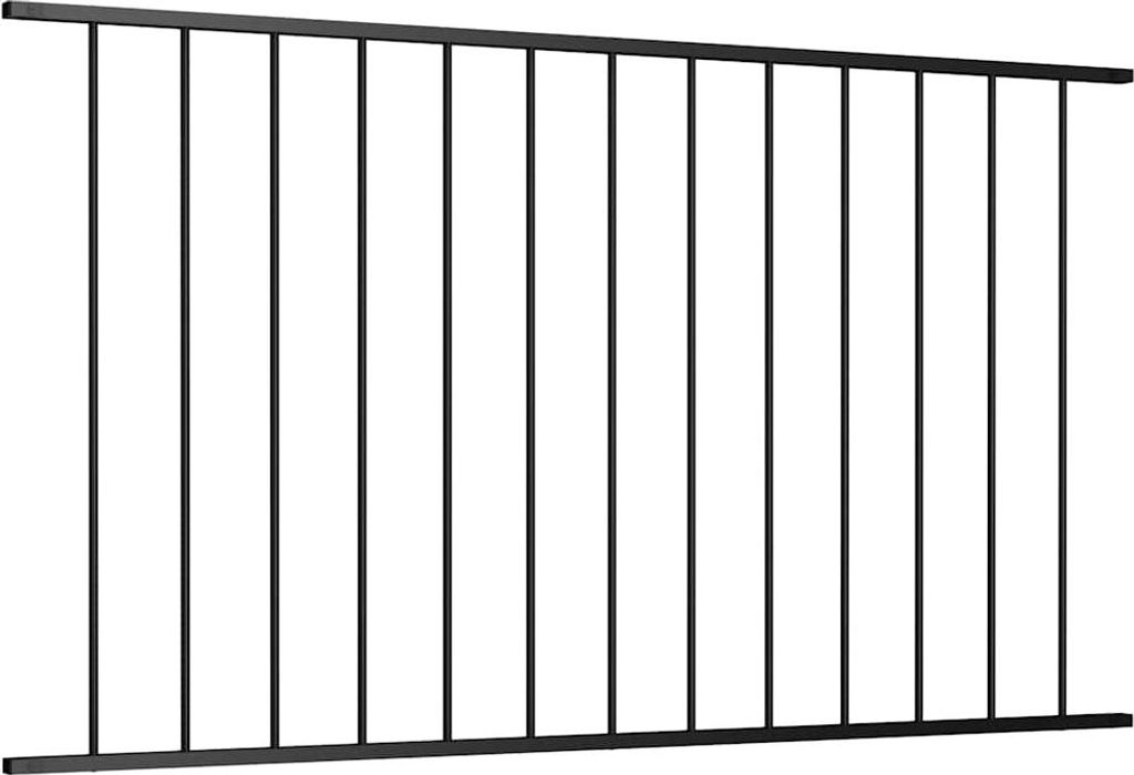 vidaXL Zaunelement Woerden Pulverbeschichteter Stahl 1,7 x 1,17 m Schwarz