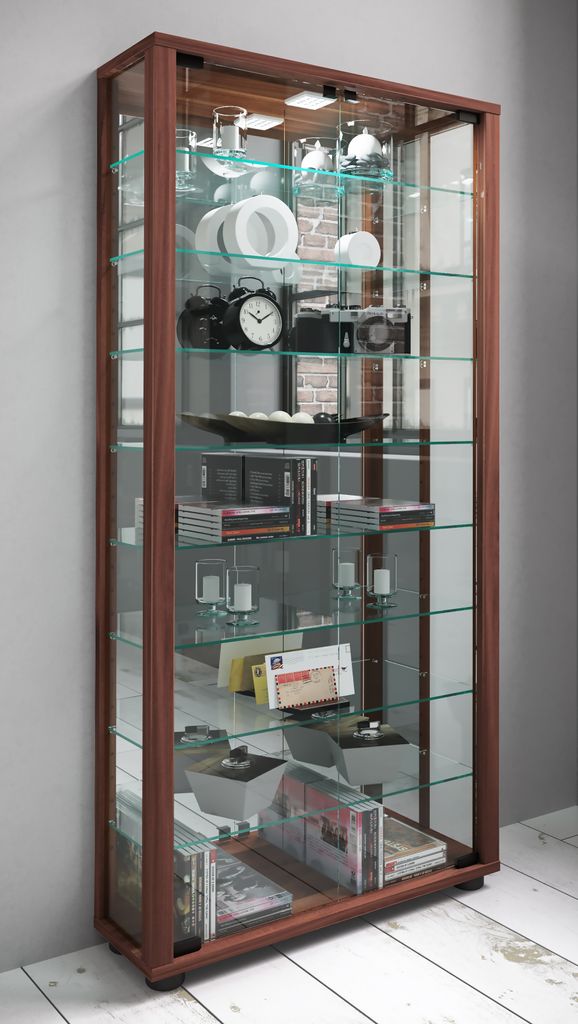 VCM Glasvitrine stehend | Vitrine Glas mit Produktbild 