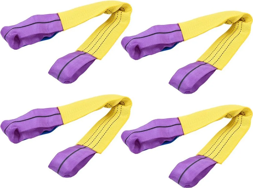 4 Sangles de Roue Securing Link Straps Alliage pour Remorque Jaune/Violet - 5