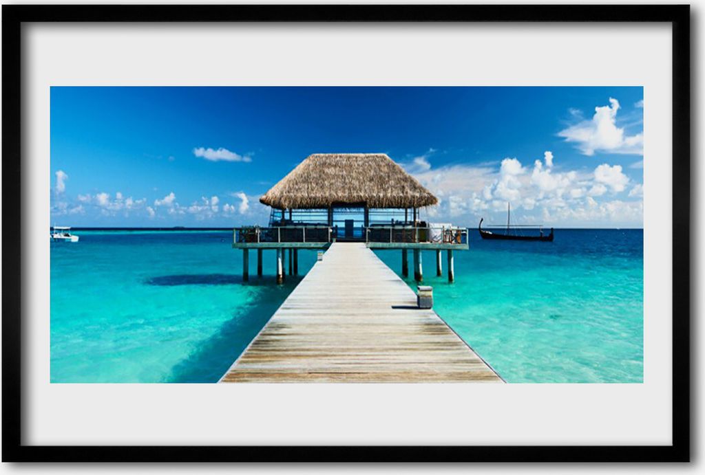Bild 60x40 MDF-Rahmen Wandkunst Sea Bridge Architektur Produktbild 