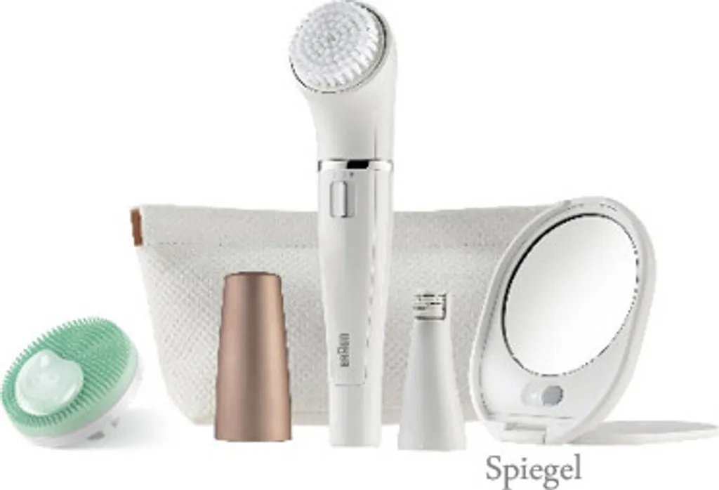 Braun FaceSpa 851V Bianco: Epilatore Viso Donna con Specchio e Beauty