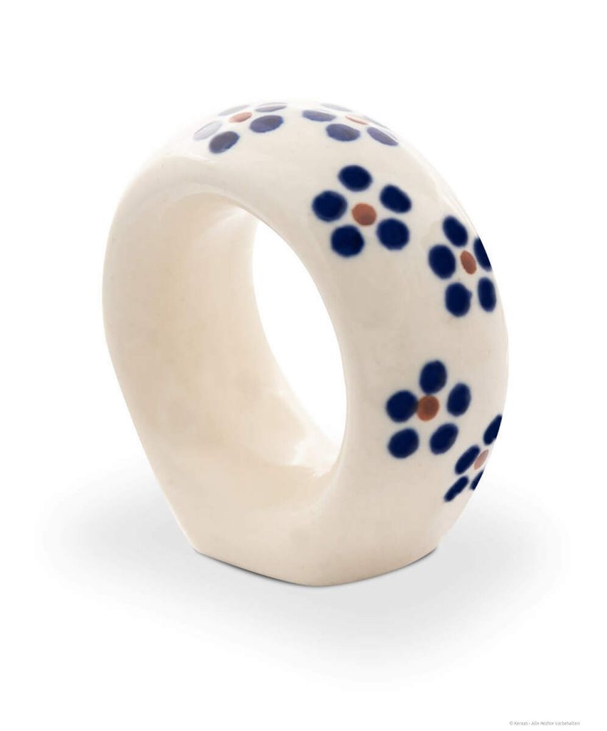 Original Bunzlauer Keramik Serviettenring rund Serviettenhalter Ø 5,0 cm im Design 225