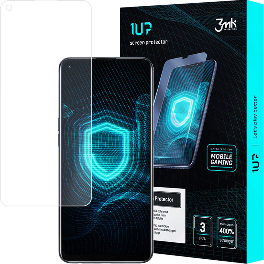3mk Display Schutzfolie 1UP für Oppo F19 Pro+ 5G transparent Gaming (3 Stück)