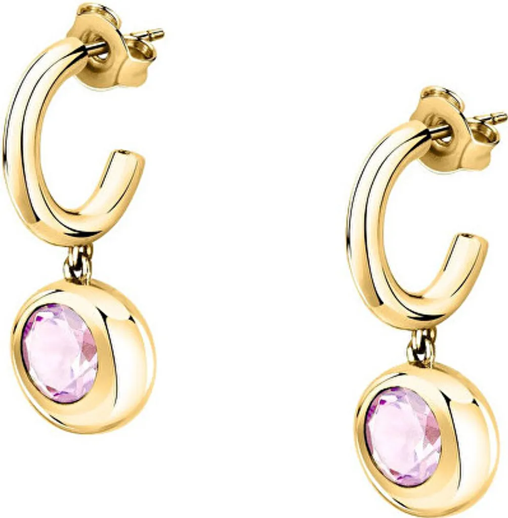 Boucles d'oreilles plaquées or Cercles Pendentifs Semipreziose SAXN17