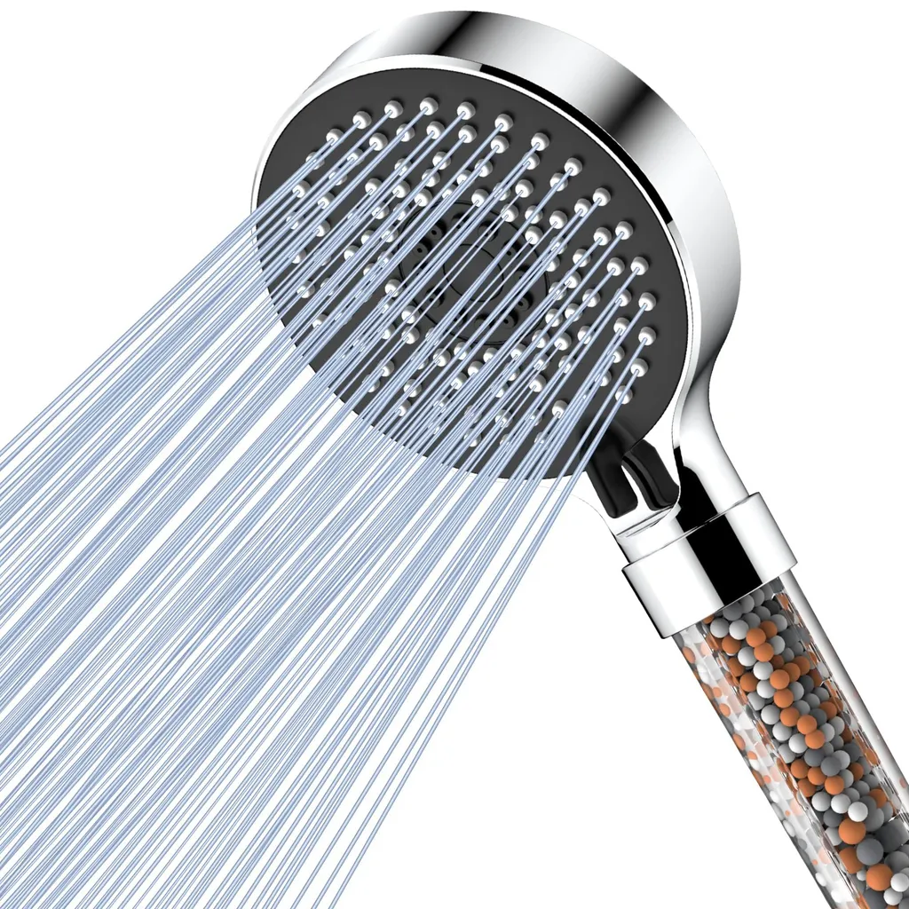 Pomme de douche avec filtre et 5 jets d'eau, douchette haute pression