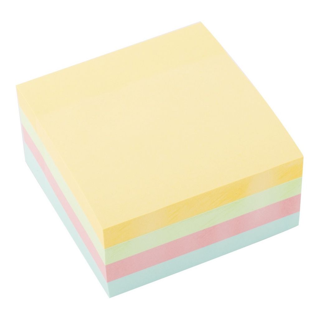 Bloček kocka lepená farebná 76x76mm PASTEL 400 listov Obrázok produktu 