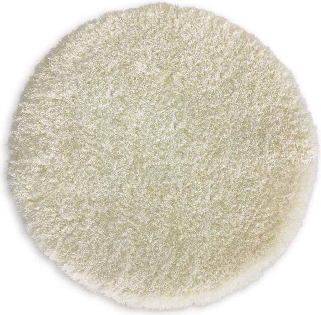 WohnDirect Hochflor Badematten Rund MALMÖ Creme Ø 71 cm