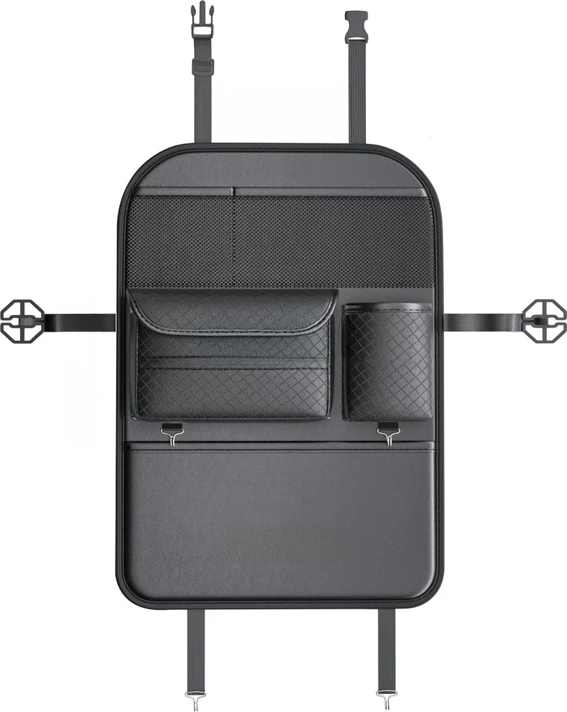 Organizer per auto per sedili anteriori con scomparti D03 nero