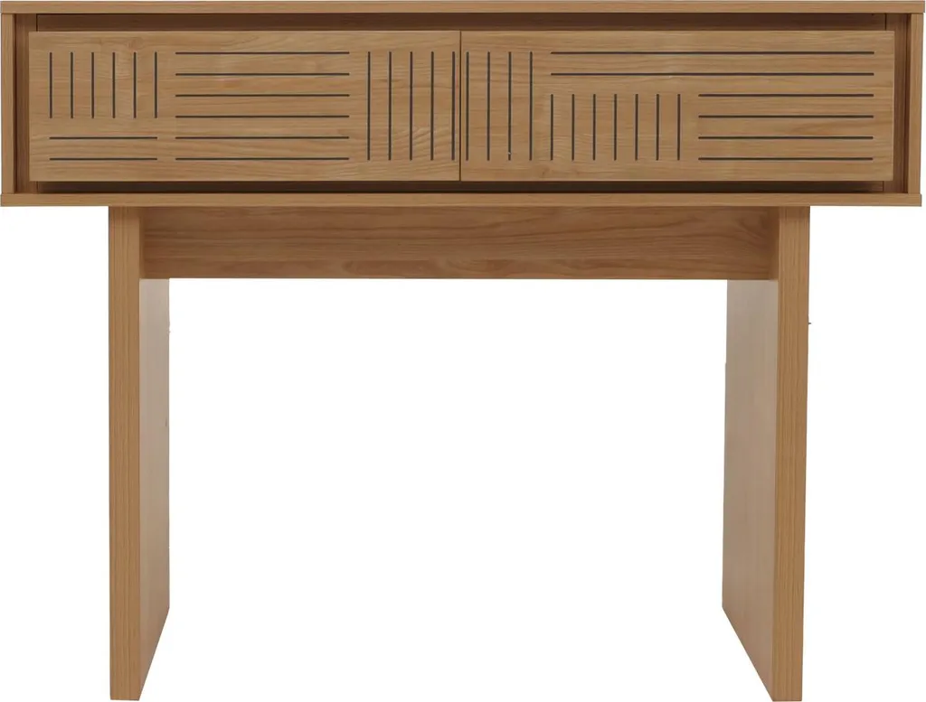 Table d'appoint console en bois d'orme naturel avec tiroir de rangement - 5
